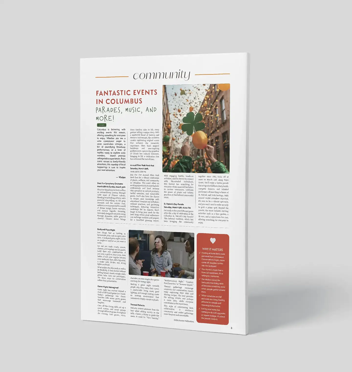 Local Community Spotlight page